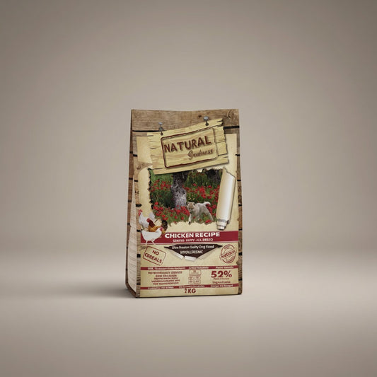 Lupiora Natural Greatness Welpenfutter mit Huhn, getreidefreie hypoallergene Rezeptur für kleine Rassen, 2kg Beutel