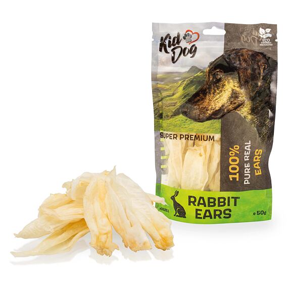 KIDDOG SUPER PREMIUM 100% Hasen Ohren, 50 g