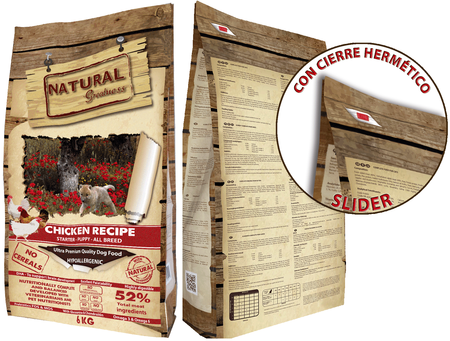 NATURAL GREATNESS Hühnchen Rezeptur / Ultra Premium - Welpen - Junior und kleine Rassen