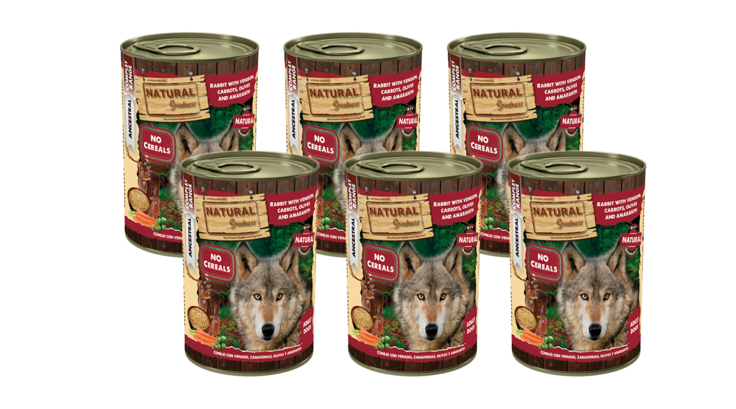 NATURAL GREATNESS Kaninchen mit Hirsch, Karotten, Oliven und Amaranth (Set)
