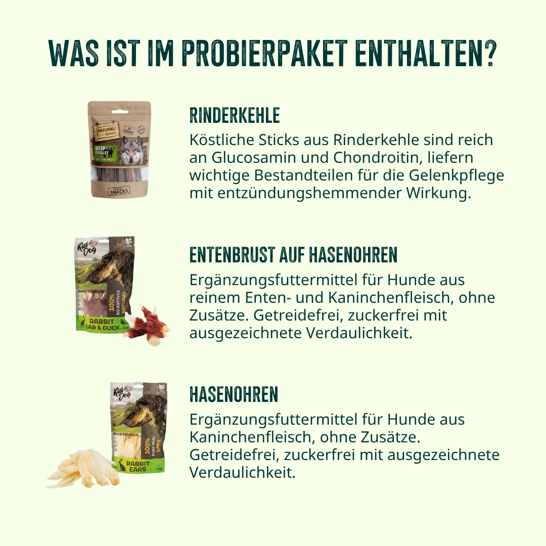 Kausnacks Probierpaket Hund