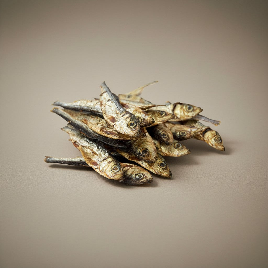 Lupiora NATURAL GREATNESS getrocknete Sprotten als getreidefreier, proteinreicher Hundesnack mit Omega-3-Fettsäuren.