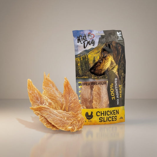 Lupiora KIDDOG getrocknete Hähnchenbrustfilets als gesunder Hundesnack in wiederverschließbarer Verpackung