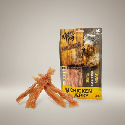 Lupiora KIDDOG Super Premium Hühnerbrust Barbecue Twister Hundesnacks im wiederverschließbaren Beutel