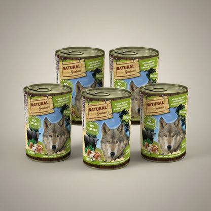 Lupiora Natural Greatness Angus Rind Nassfutter Set für Hunde mit Pilzen, Ingwer und Rosmarin, getreidefrei