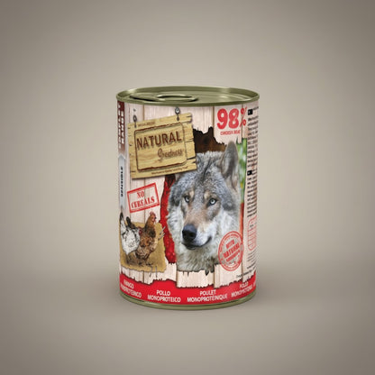 Lupiora Natural Greatness Hühnchen Monoprotein Nassfutter Dose für Hunde mit 98 Prozent Fleischanteil und ohne Getreide