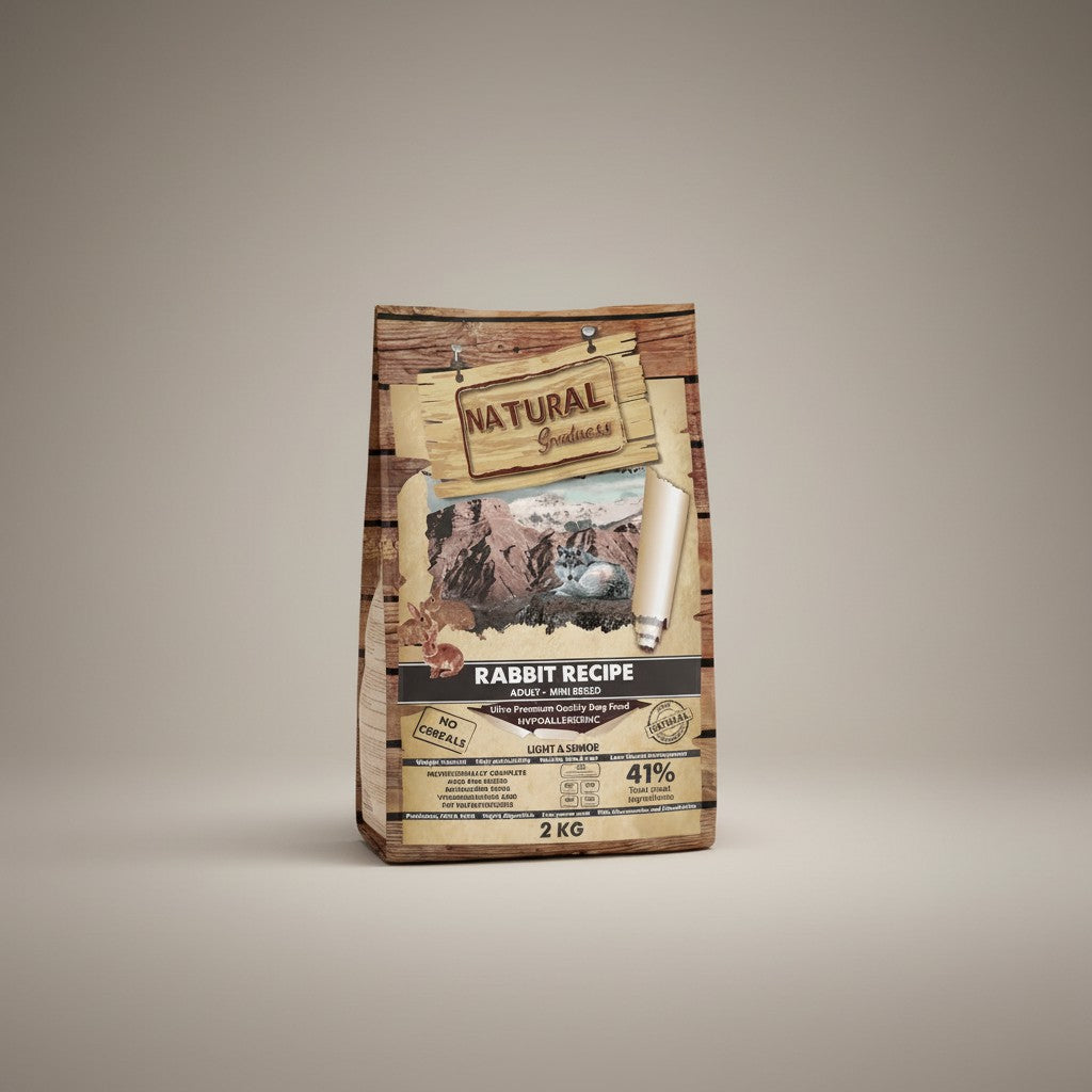 Lupiora Natural Greatness Kaninchen Hundefutter für Senioren und kleine Rassen, getreidefrei und hypoallergen