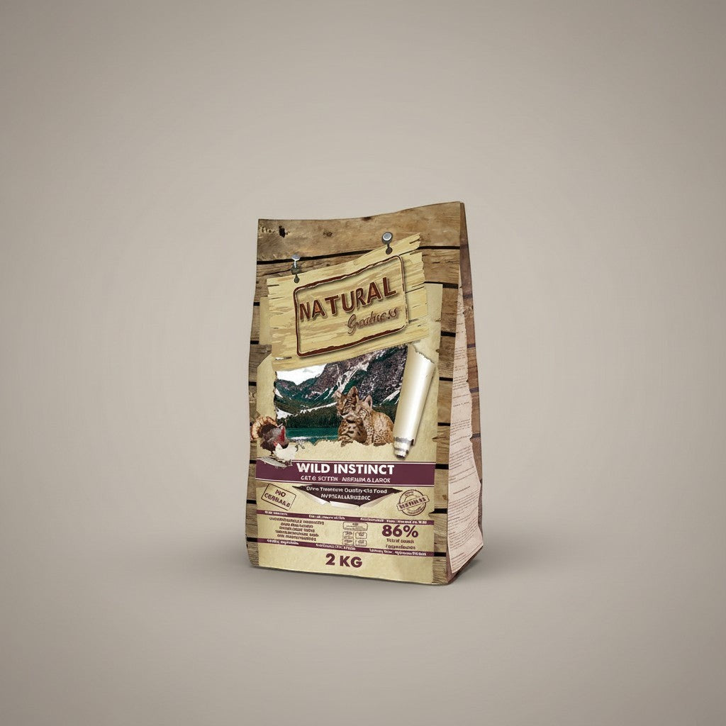 Lupiora NATURAL GREATNESS Wild Instinct getreidefreies Katzenfutter für alle Rassen, 2 kg Beutel
