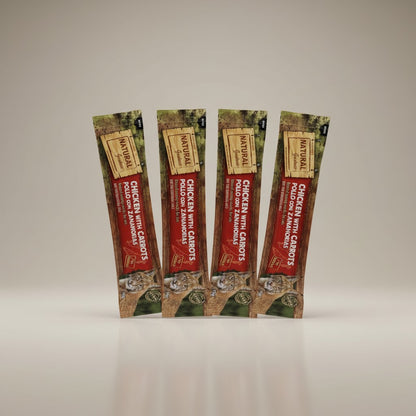Lupiora Natural Greatness Hähnchen-Karottencreme Snack für Katzen zur Sehkraftunterstützung, getreidefrei, 56g